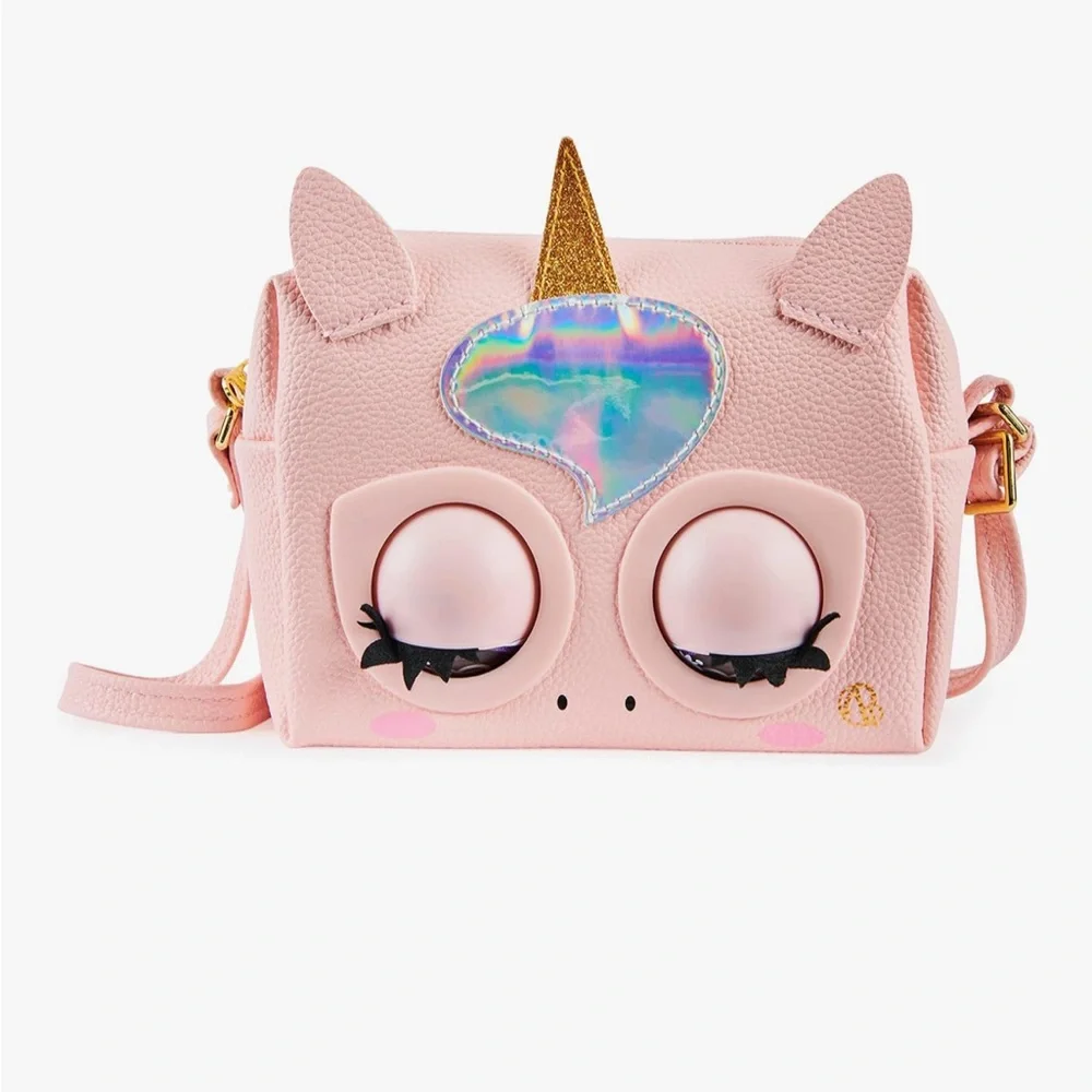 Purse pets Unicorn Kids Crossbody Bag - Pink and Gold